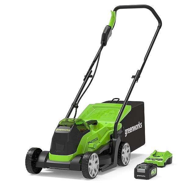 33 cm cordless mower Greenworks GD24LM33K4 ...
