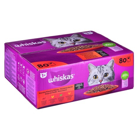 WHISKAS Classic meals in sauce - wet cat food - 80x85 g