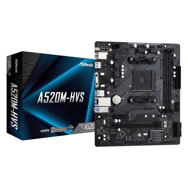 Asrock A520M-HVS AMD A520 Socket AM4 ...