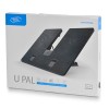 DeepCool U PAL laptop cooling pad 39.6 cm (15.6") 1000 RPM Black