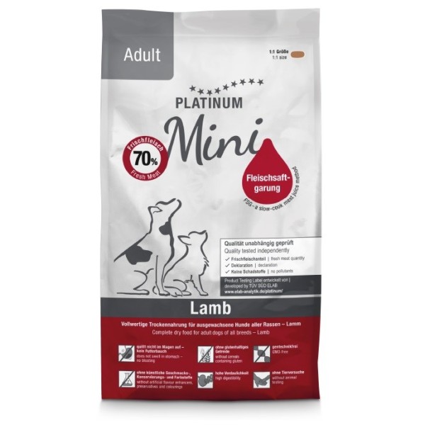 PLATINUM Adult Lamb Mini - semi-moist ...