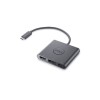 Dell | Adapter | USB-C to HDMI/DP with Power Pass-Through | Black | USB-C Male | HDMI Female; USB Female; USB-C (power only) Female | 0.18 m