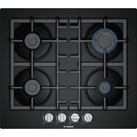 Bosch Serie 4 PNP6B6B90 hob Black Built-in 60 cm Gas 4 zone(s)