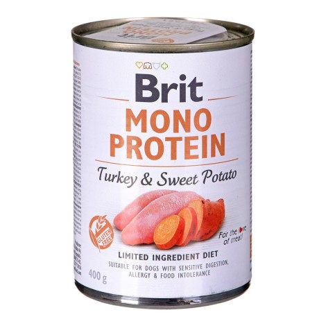 BRIT MONO PROTEIN indyk z batatem - mokra karma dla psa - 400g