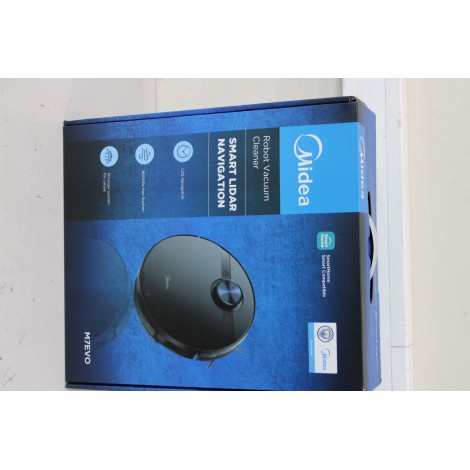 SALE OUT. Midea M7 Evo Robot Vacuum Cleaner, Black | Midea Robot Vacuum Cleaner | M7 Evo | Dry | Lithium ion | 5200 mAh | Dust capacity 0.43 L | 1500 Pa | Black | BROKEN CAP ON BACK