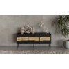 Cama INSERTO 3D TV cabinet 143.5x40x61.5 black + LED