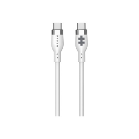 Hyper 1.5m Silicone USB-C to USB-C 60W Charging Cable - White | Hyper