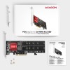 AXAGON PCIe 2x NVMe M.2 Controller | PCEM2-ND