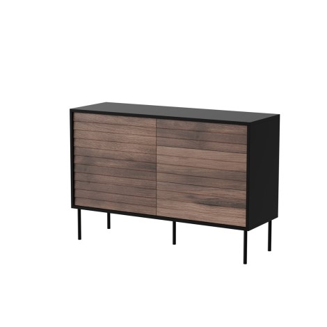 Cama CORTINA 1D3S chest of drawers 120x40x81 black/walnut