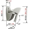 Vogels | Loundspeaker Mount | VLB500 | Turn, Tilt | Maximum weight (capacity) 5 kg | Silver