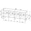 HOLE chest 190x40.5x74.5 cm white matt