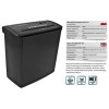 Esperanza EN101 paper shredder Strip shredding 22 cm Black