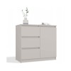 CHEST OF DRAWERS 1 DOOR 3 DRAWERS COLOUR CASHMERE