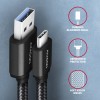 AXAGON BUCM3-AM15AB SPEED cable USB-C <-> USB-A, 1.5m, USB 3.2 Gen 1, 3A, ALU, braid