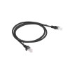 Lanberg PCU6-10CC-0100-BK networking cable Black 1 m Cat6 U/UTP (UTP)