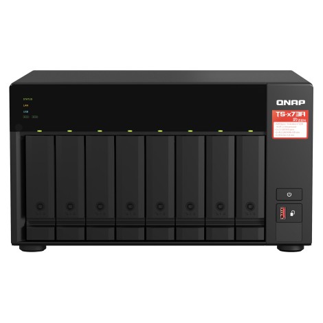 QNAP | 8-Bay QTS and QuTS hero NAS | TS-873A-8G | Up to 8 HDD/SSD Hot-Swap | AMD Ryzen | Ryzen V1500B Quad-Core | Processor frequency 2.2 GHz | 8 GB | DDR4