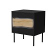 Cama INSERTO bedside cabinet, 2 pcs, 50x40x61.5 cm, black + LED