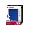 External HDD|TRANSCEND|StoreJet|2TB|USB 3.0|Colour Blue|TS2TSJ25H3B