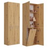 Topeshop NEL 1K DD ART KPL bathroom storage cabinet Oak