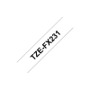 Brother | TZe-FX231 Flexible ID Laminated Tape | Black on White | TZe | 8 m | 1.2 cm
