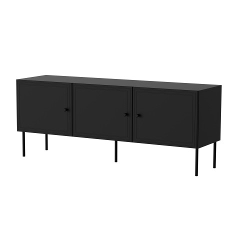 RTV 3D cabinet PALAZZO BIS 151x40x60 black matt