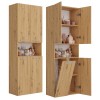 Topeshop NEL 1K DK ART KPL bathroom storage cabinet Oak
