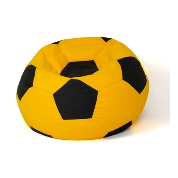 Soccer Sako bag pouffe yellow-black L ...