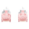 CAT 6 U-UTP  Slim patch cord | Patch cord | Transparent red coloured connector for easy identification of Category 6 (250 MHz). Inner conductors: Copper (Cu) | Grey | 2 m | Modular RJ45 (8/8) plug