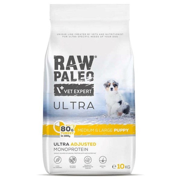 RAW PALEO Ultra Medium&Large Puppy Turkey ...