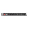 Lanberg Power strip Rack PDU (1u,10a,8x 230v,2m) pdu-04e04i-0200-iec-bk