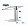 NB ACC RISER STAND ADJUSTABLE/SILVER NBS-D1-02 GEMBIRD