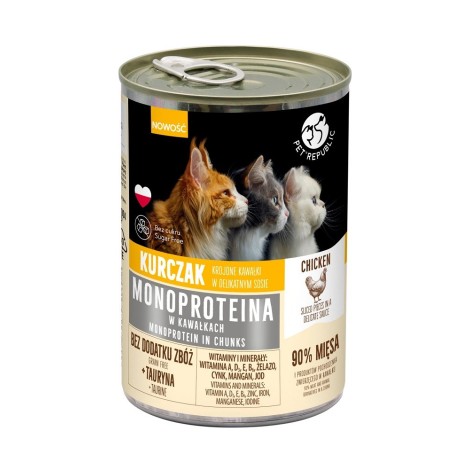 PET REPUBLIC Monoprotein Chicken in sauce - wet cat food - 400g