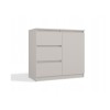 CHEST OF DRAWERS 1 DOOR 3 DRAWERS COLOUR CASHMERE
