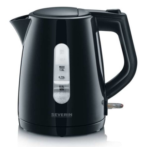 Severin WK 3410 electric kettle 1 L 2200 W Black