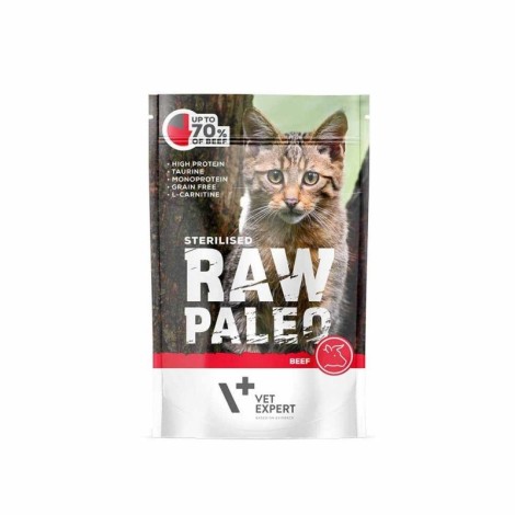 RAW PALEO Adult Cat Sterilised Beef - wet cat food - 100 g