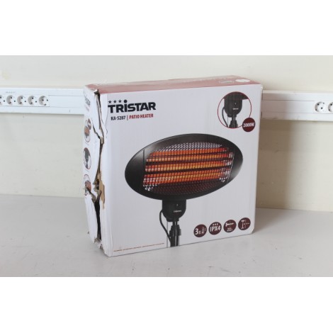 SALE OUT.  OUT. Tristar KA-5287 Patio Heater, Black Tristar Heater KA-5287 Patio heater 2000 W Number of power levels 3 Suitable for rooms up to 20 m² Black DAMAGED PACKAGING IPX4 | Tristar Heater | KA-5287 | Patio heater | 2000 W | Number of power levels