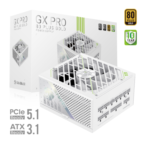 Gamemax Power Supply, 80 PLUS, Gold | GX PRO 1250G WH | 1250 W