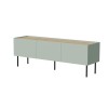 Cama FELLINI TV cabinet 150x40x52 olive + oiled oak top
