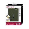 External HDD|TRANSCEND|StoreJet|2TB|USB 3.0|Colour Green|TS2TSJ25M3G