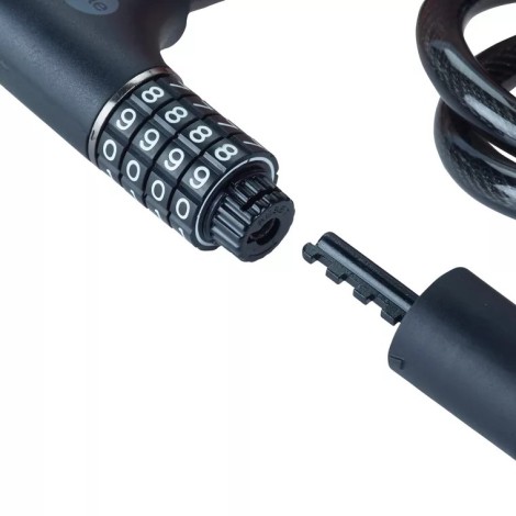 Bicycle cable with combination lock and key - YCC0/12/100/2 Black