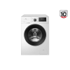 TCL Washing machine | FF1024WA2 | Energy efficiency class A-10% | Front loading | Washing capacity 10 kg | 1400 RPM | Depth 61 cm | Width 59.5 cm | Display | LED | Steam function | White