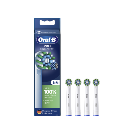 Oral-B | Toothbrush Heads | Cross Action Pro | Heads | For adults | Number of brush heads included 4 | Number of teeth brushing modes Does not apply