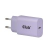 MOBILE CHARGER WALL USB-C/2PK 30W PURPLE CAC-3025 CLUB3D