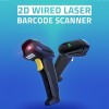 Qoltec 50853 Laser barcode scanner 1D | 2D | Black