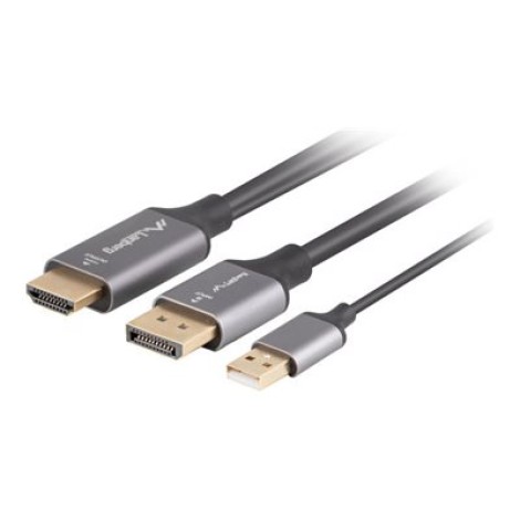 Lanberg HDMI(M)->Displayport(M)  cable 1.8m 4K, Black