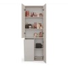 BATHROOM CABINET NEL DD 1K BASKET CASMERE COLOUR LONG DOORS