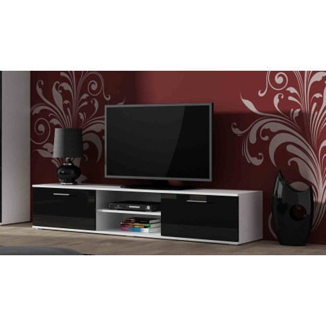 Cama TV stand SOHO 180 white/black gloss