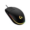 MOUSE USB OPTICAL G102 LIGHTSY/BLACK 910-005823 LOGITECH