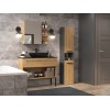 Topeshop NEL I ANT/ART bathroom storage cabinet Graphite, Oak