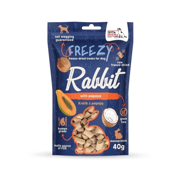 Syta Micha FREEZY Królik z papają ...